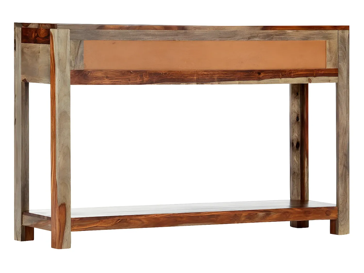 Consola| Mesa consola c/ 3 gavetas 120x30x75 cm madeira sheesham maciça PT372238 Cinzento