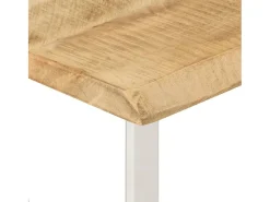 Consola*vidaxl Mesa consola c/ borda viva 105x33x76cm madeira mangueira maciça Natural claro