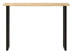 vidaxl Mesa consola c/ borda viva 105x33x76cm madeira mangueira maciça^ Consola