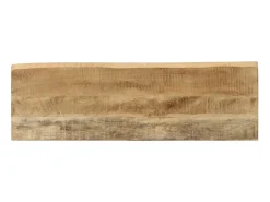 Consola|vidaxl Mesa consola c/ borda viva 105x33x76cm madeira mangueira maciça Natural claro