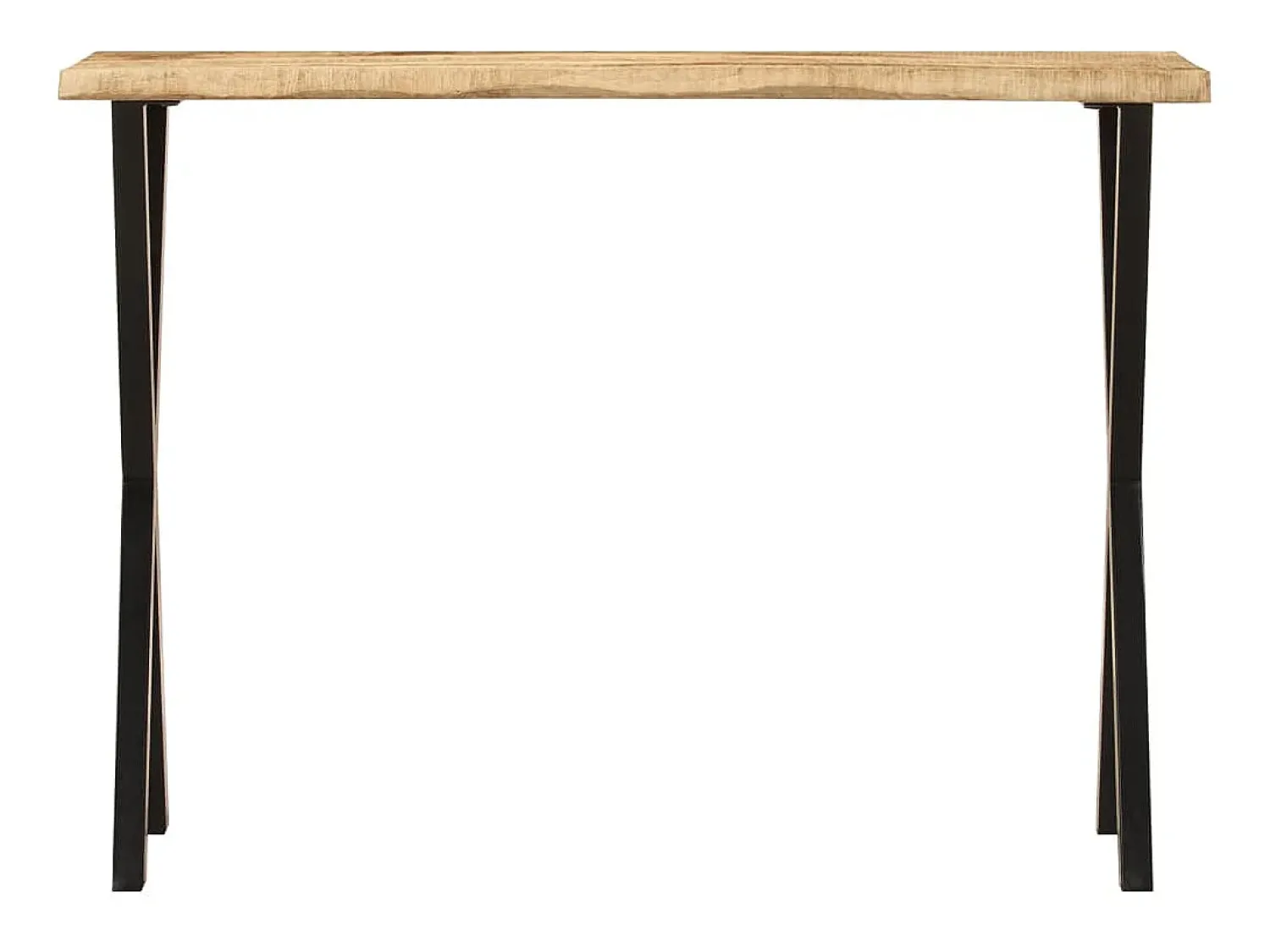 Discount vidaxl Mesa consola c/ borda viva 105x33x76cm madeira mangueira maciça Natural claro