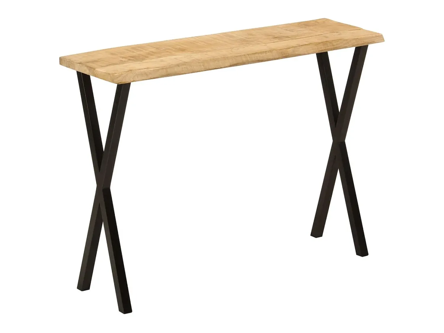 Consola| Mesa consola c/ borda viva 105x33x76cm madeira mangueira maciça PT491275 Castanho