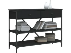 Sale Mesa consola c/ gavetas/prateleiras derivados de madeira PT521507 Preto