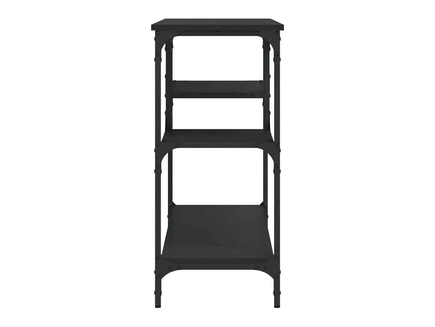 Consola* Mesa consola c/ prateleiras 100x35x75 cm PT566907 Preto