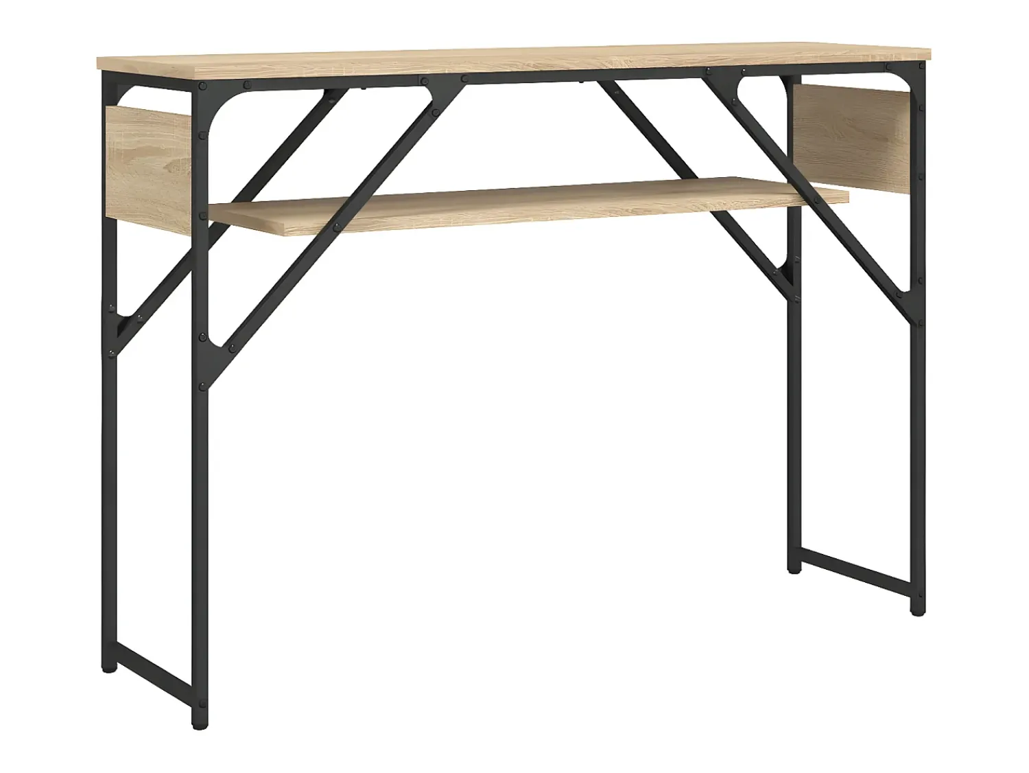 Sale Mesa consola c/ prateleira derivados de madeira carvalho sonoma PT134571 Castanho