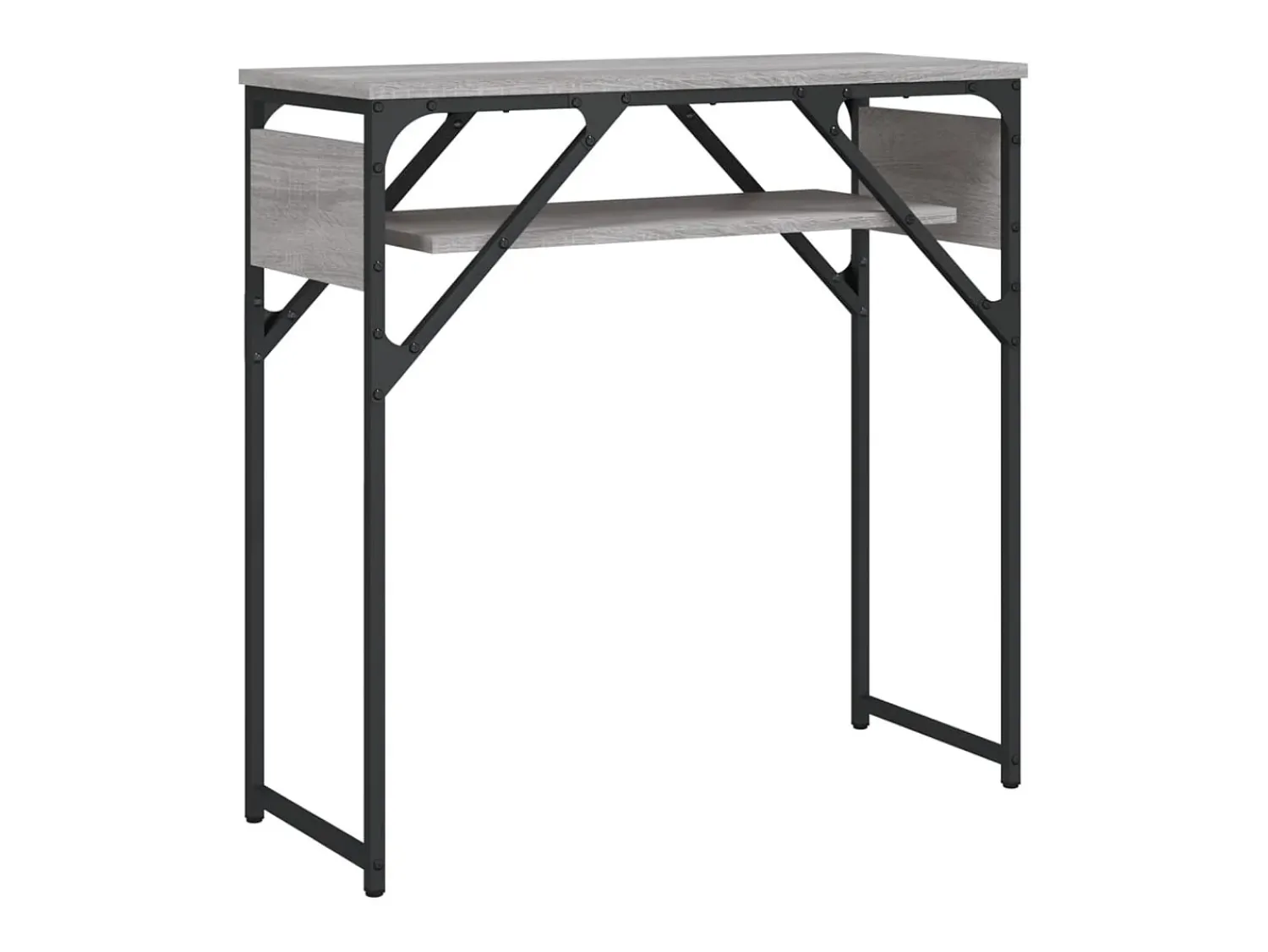 vidaxl Mesa consola c/ prateleira derivados de madeira sonoma^ Consola