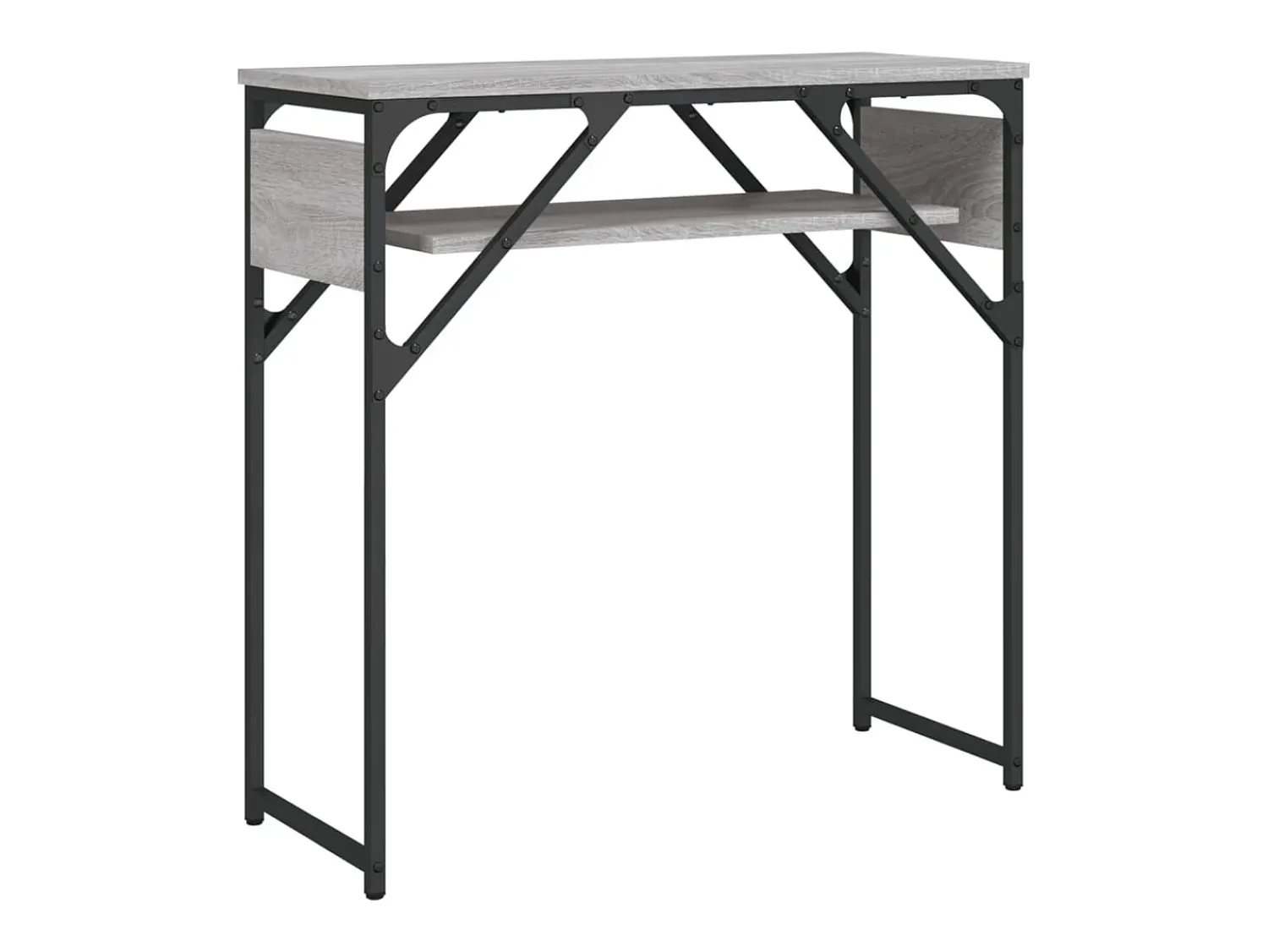 vidaxl Mesa consola c/ prateleira derivados de madeira sonoma^ Consola