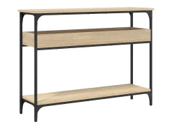 Consola| Mesa consola c/ prateleira derivados de madeira carvalho sonoma PT911087 Castanho