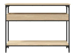 Consola| Mesa consola c/ prateleira derivados de madeira carvalho sonoma PT911087 Castanho