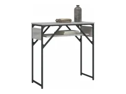 New Mesa consola c/ prateleira derivados de madeira sonoma PT484532 Cinzento