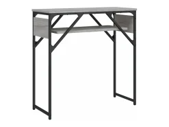 New Mesa consola c/ prateleira derivados de madeira sonoma PT484532 Cinzento