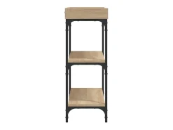 Consola* Mesa consola c/ prateleiras 100x30x80 cm carvalho sonoma PT336806 Castanho