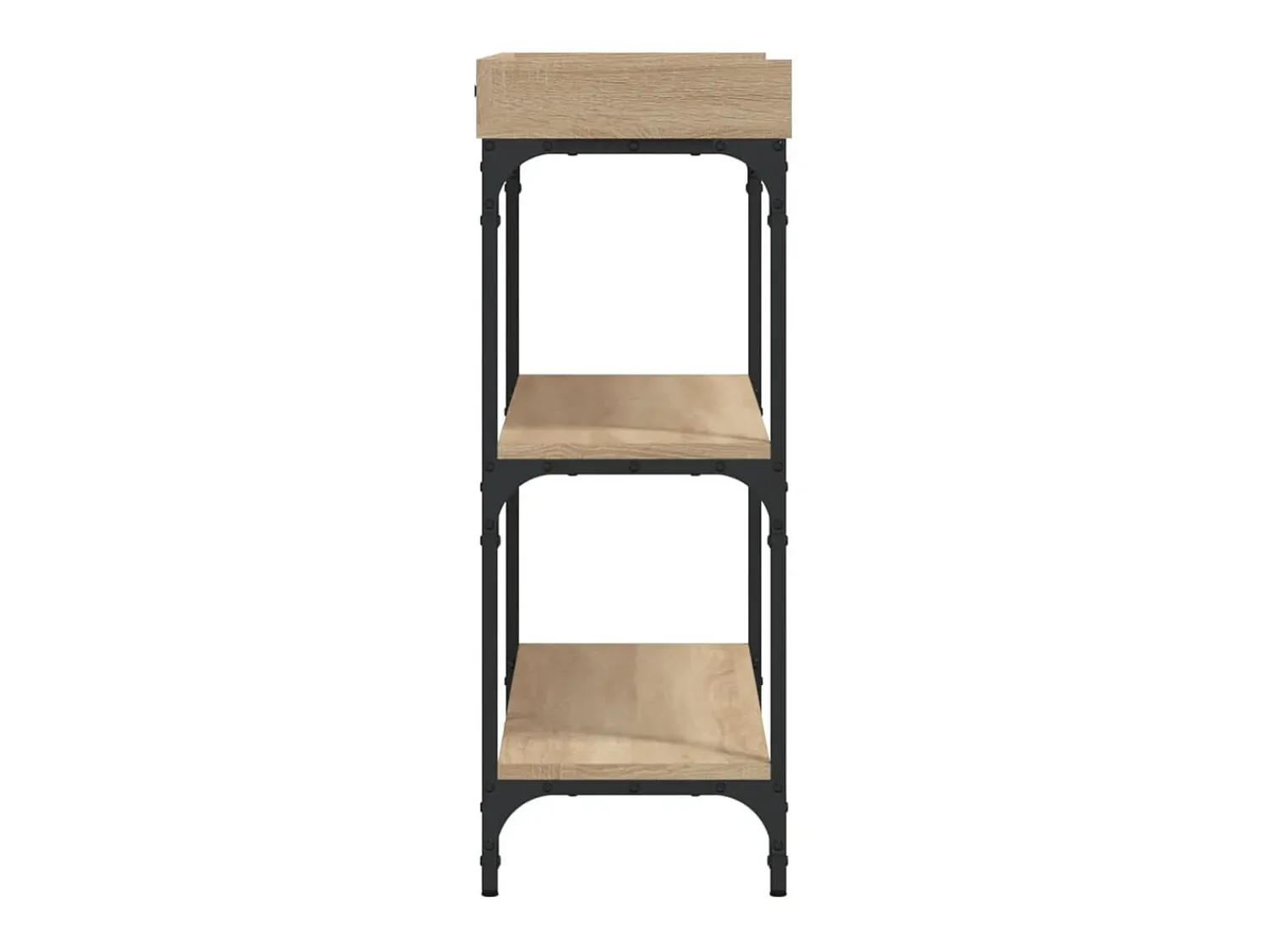 Consola* Mesa consola c/ prateleiras 100x30x80 cm carvalho sonoma PT336806 Castanho