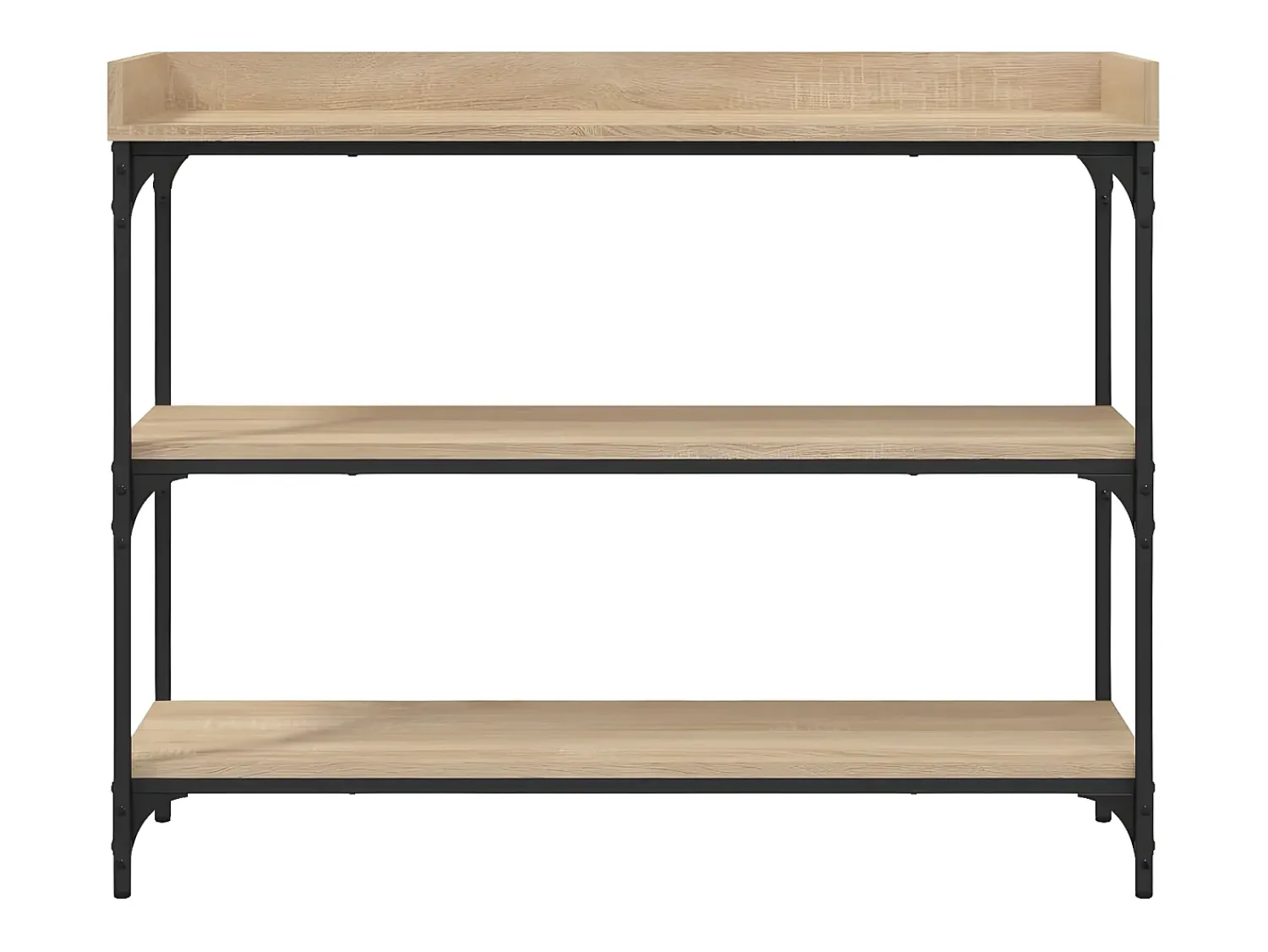 Consola* Mesa consola c/ prateleiras 100x30x80 cm carvalho sonoma PT336806 Castanho