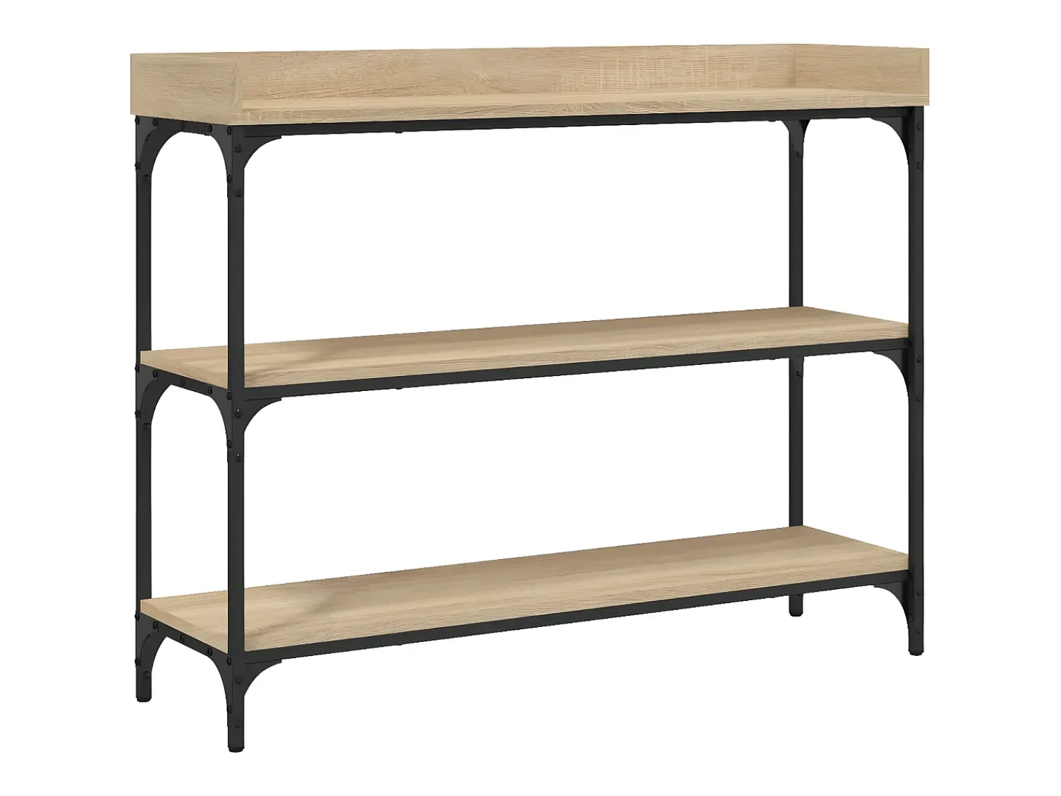 Consola* Mesa consola c/ prateleiras 100x30x80 cm carvalho sonoma PT336806 Castanho