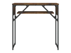Consola| Mesa consola c/ prateleira derivados de madeira carvalho fumado PT564409 Castanho
