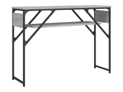 Consola| Mesa consola c/ prateleira derivados de madeira sonoma PT283570 Cinzento