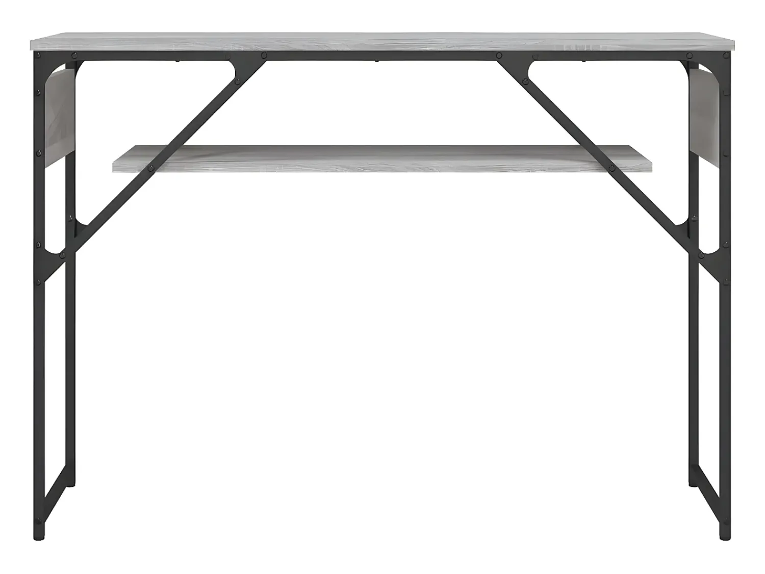 Consola| Mesa consola c/ prateleira derivados de madeira sonoma PT283570 Cinzento