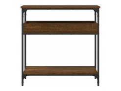 Clearance vidaxl Mesa consola c/ prateleira derivados madeira carvalho castanho Natural claro