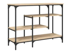 Clearance Mesa consola c/ prateleiras 100x35x75 cm carvalho sonoma PT777116 Castanho