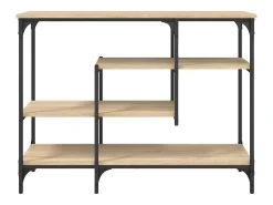 Clearance Mesa consola c/ prateleiras 100x35x75 cm carvalho sonoma PT777116 Castanho
