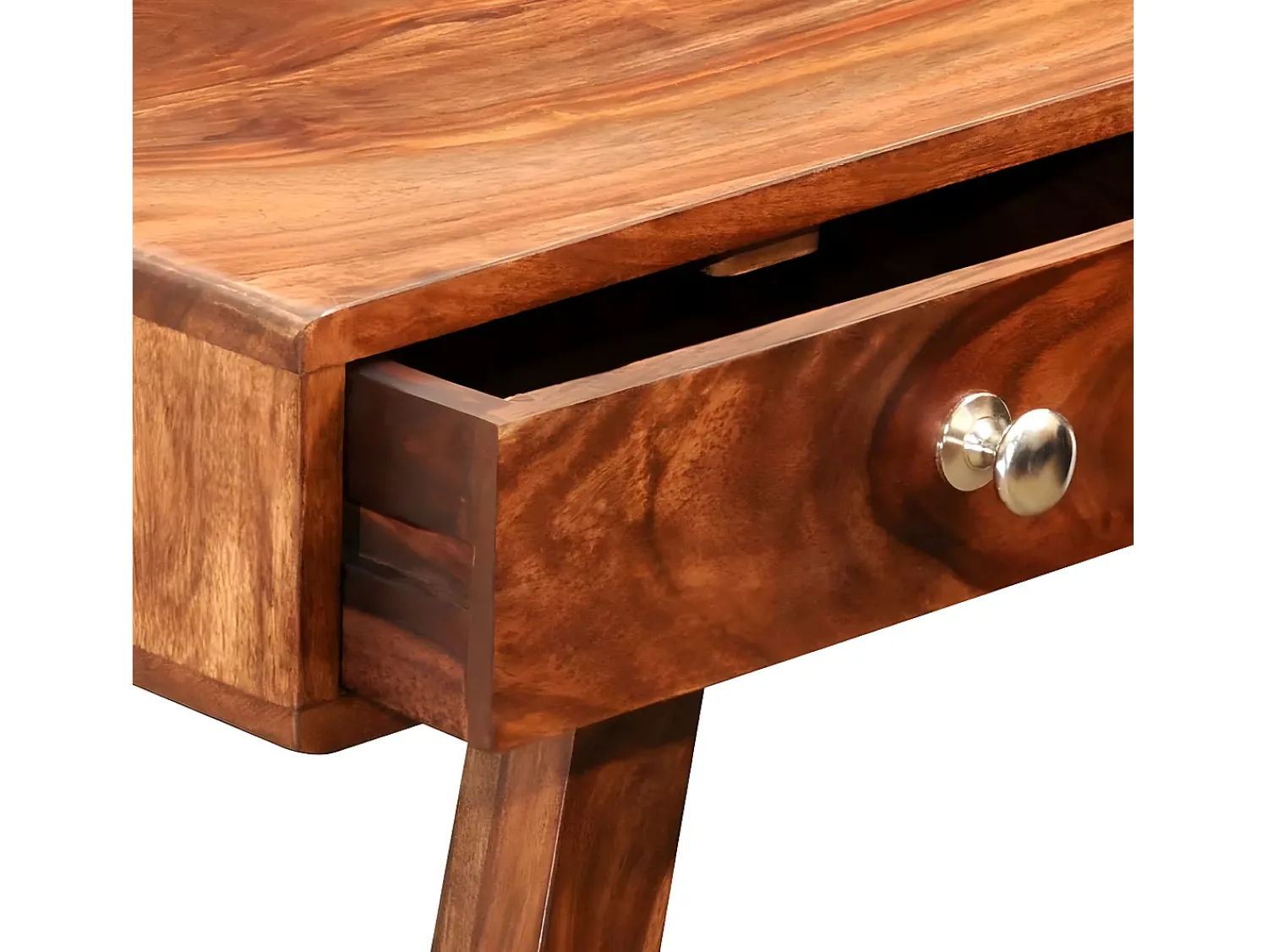 Consola| Mesa consola com 3 gavetas 76 cm madeira sheesham sólida PT796877 Castanho