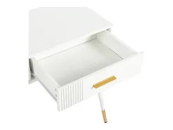 Hauss Spole Mesa consola com 2 gavetas - Pés em metal - e dourado^ Consola