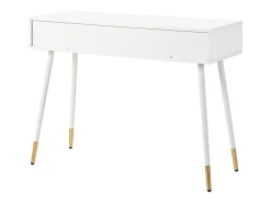 Hauss Spole Mesa consola com 2 gavetas - Pés em metal - e dourado^ Consola
