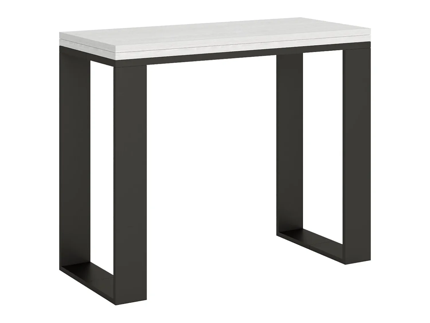 ITAMOBY Mesa consola com abertura do livro 90x45/90 cm Tecno Libra Cinza Branca quadro Antracite^ Consola