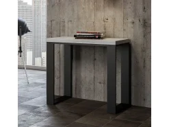ITAMOBY Mesa consola com abertura do livro 90x45/90 cm Tecno Libra Cinza Branca quadro Antracite^ Consola