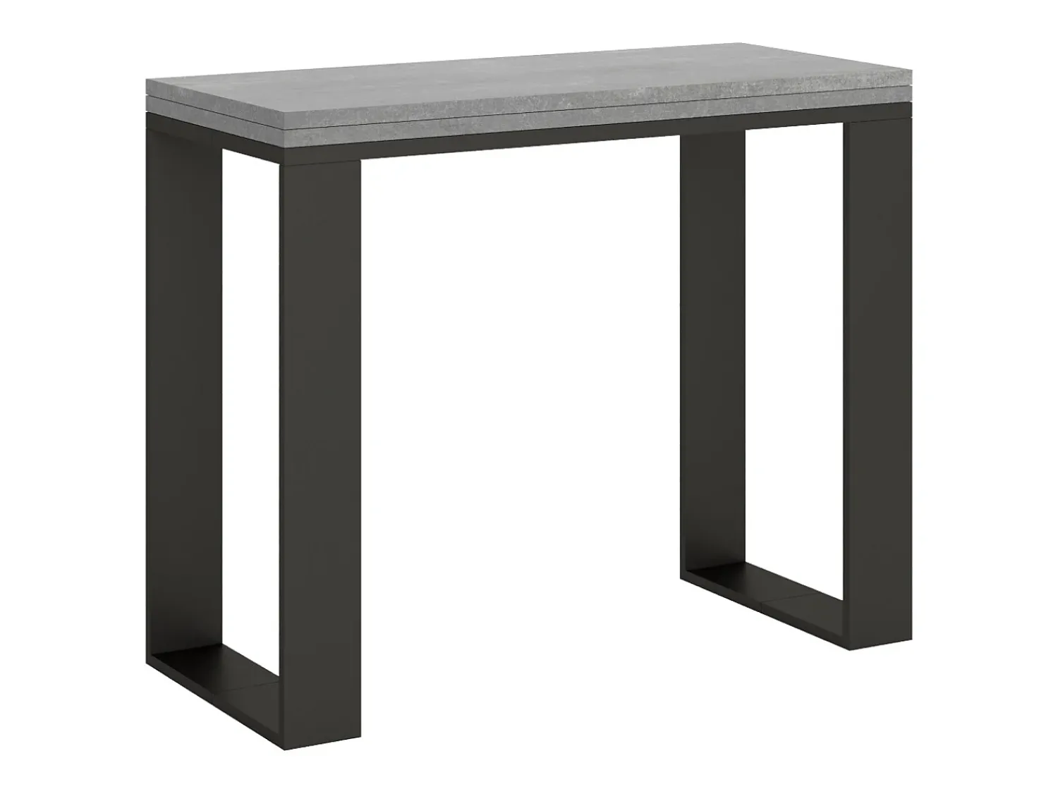 ITAMOBY Mesa consola com abertura do livro 90x45/90 cm Tecno Libra Cimento quadro Antracite^ Consola
