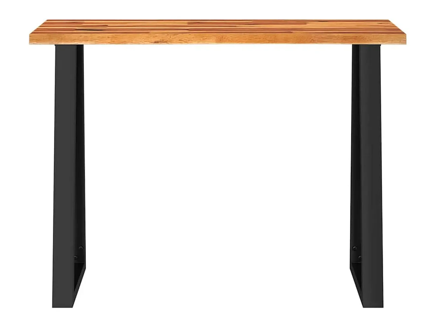 Consola*vidaxl Mesa consola com bordas vivas 110x35x80 cm acácia maciça Natural claro