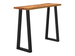 Consola| Mesa consola com bordas vivas 110x35x80 cm acácia maciça PT436537 Castanho