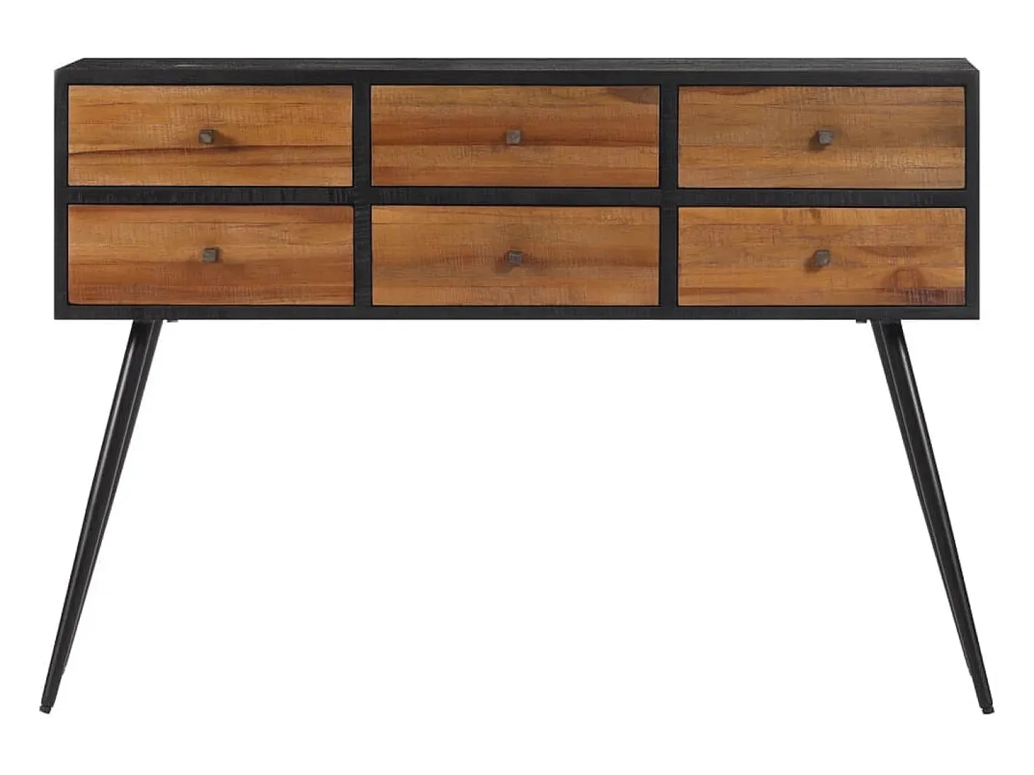 Consola* Mesa consola com gavetas 116x30x76 cm teca recuperada maciça PT493546 Castanho