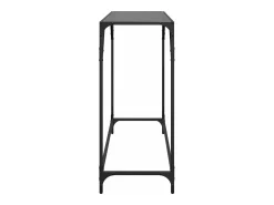 Consola| Mesa consola com tampo em vidro 98x35x81 cm aço PT236550 Preto