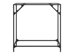 Consola* Mesa consola com tampo em vidro 80x35x81 cm aço PT363030 Transparente