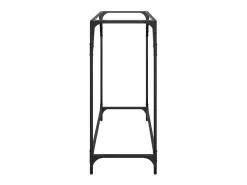 Consola* Mesa consola com tampo em vidro 98x35x81 cm aço PT163615 Transparente