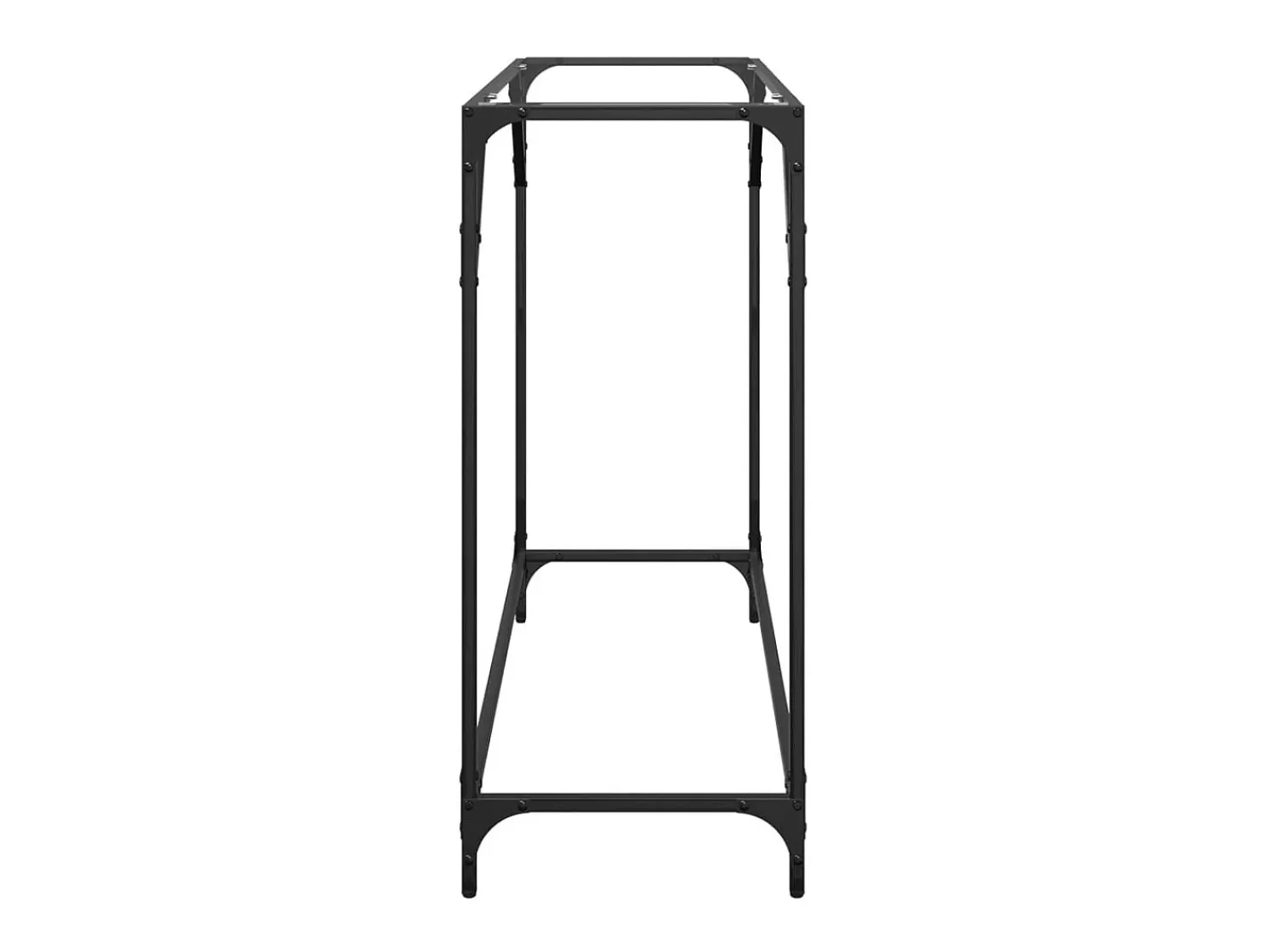 Consola* Mesa consola com tampo em vidro 98x35x81 cm aço PT163615 Transparente