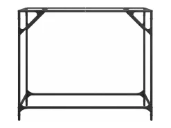 Consola* Mesa consola com tampo em vidro 98x35x81 cm aço PT163615 Transparente