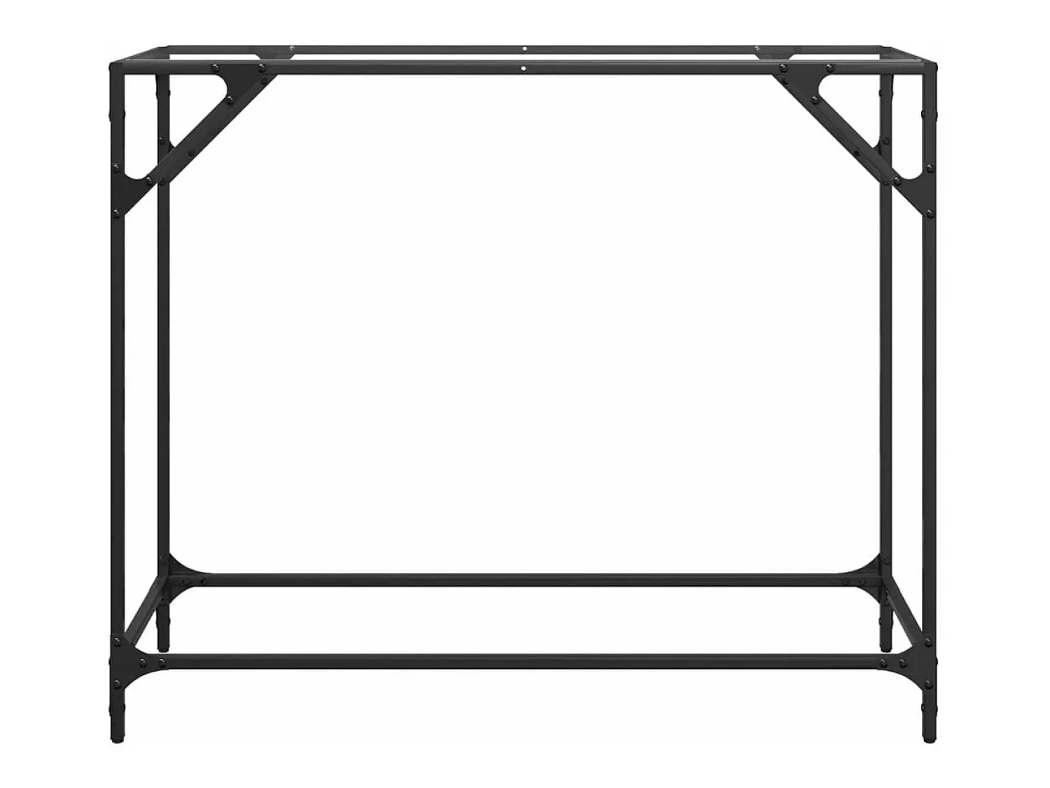 Consola* Mesa consola com tampo em vidro 98x35x81 cm aço PT163615 Transparente