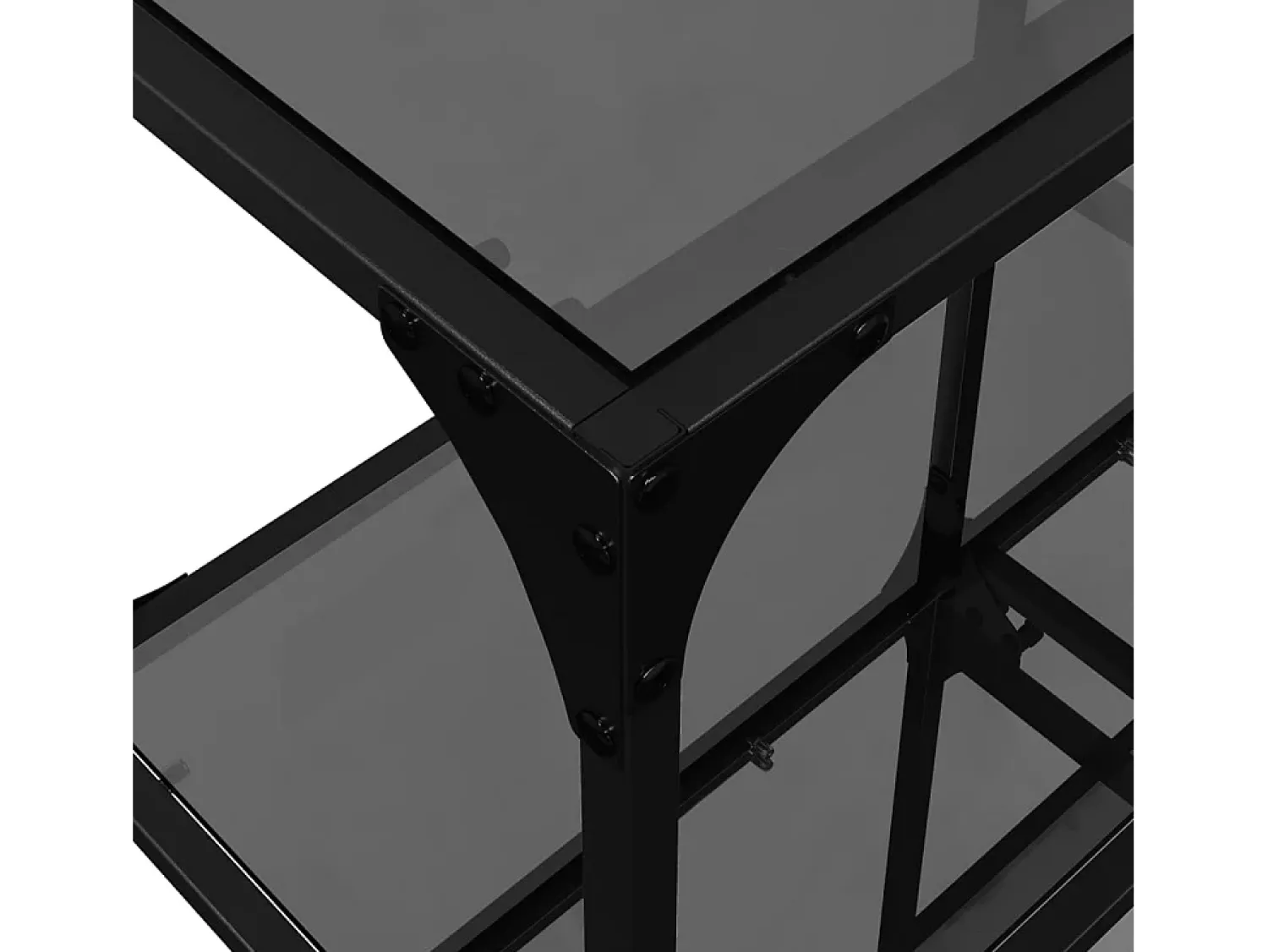 Consola*vidaxl Mesa consola com tampo em vidro 118,5x30x81 cm aço Preto