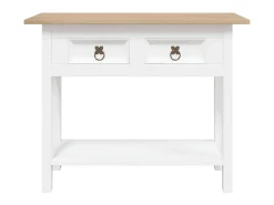 Consola| Mesa consola Corona pinho mexicano 90x34,5x73 cm PT121232 Branco