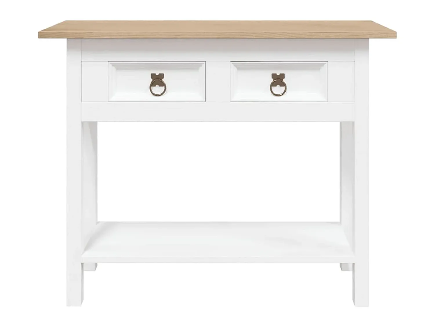 Consola| Mesa consola Corona pinho mexicano 90x34,5x73 cm PT121232 Branco