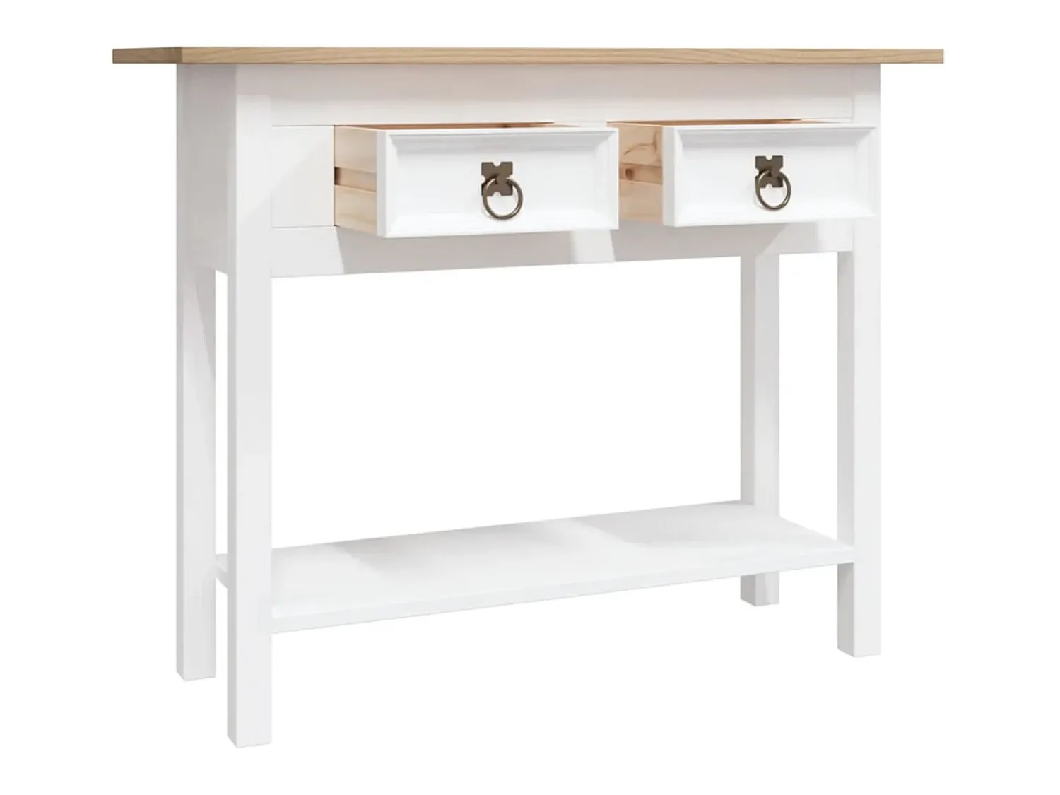 Consola| Mesa consola Corona pinho mexicano 90x34,5x73 cm PT121232 Branco