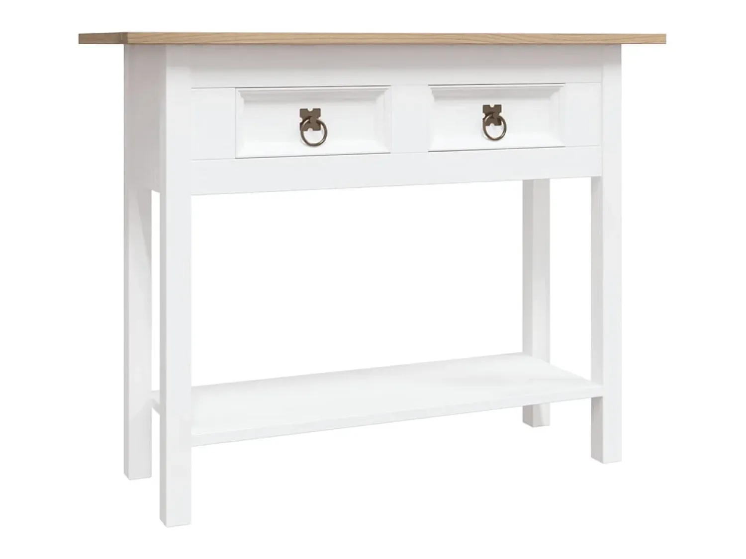 Consola| Mesa consola Corona pinho mexicano 90x34,5x73 cm PT121232 Branco