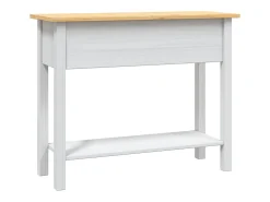 Consola|vidaxl Mesa consola Corona pinho mexicano 90x34,5x73 cm Branco