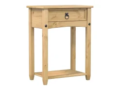 Consola| Mesa consola Corona 55x35x73 cm madeira de pinho maciça PT369112 Castanho