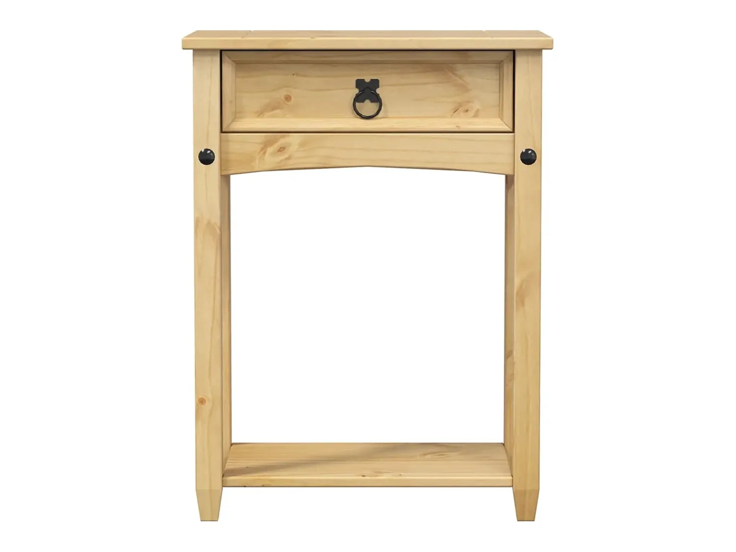 Consola| Mesa consola Corona 55x35x73 cm madeira de pinho maciça PT369112 Castanho