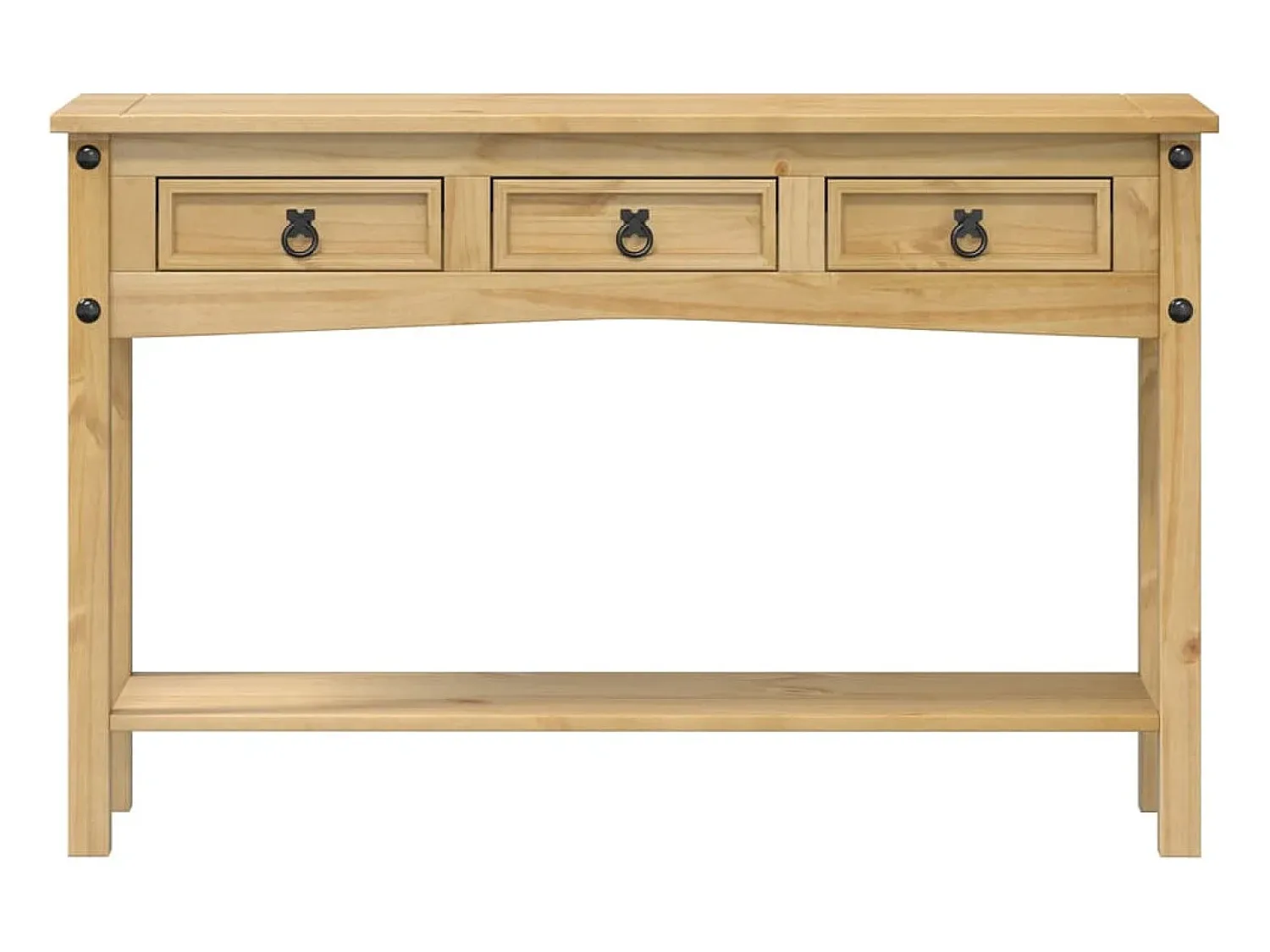 Consola| Mesa consola Corona 114x34,5x73 cm madeira de pinho maciça PT698972 Castanho