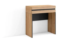 Consola|Skraut Home Mesa consola de entrada, 70x35x75cm, Com gaveta, Com Armazenamento, Carvalho Natural claro